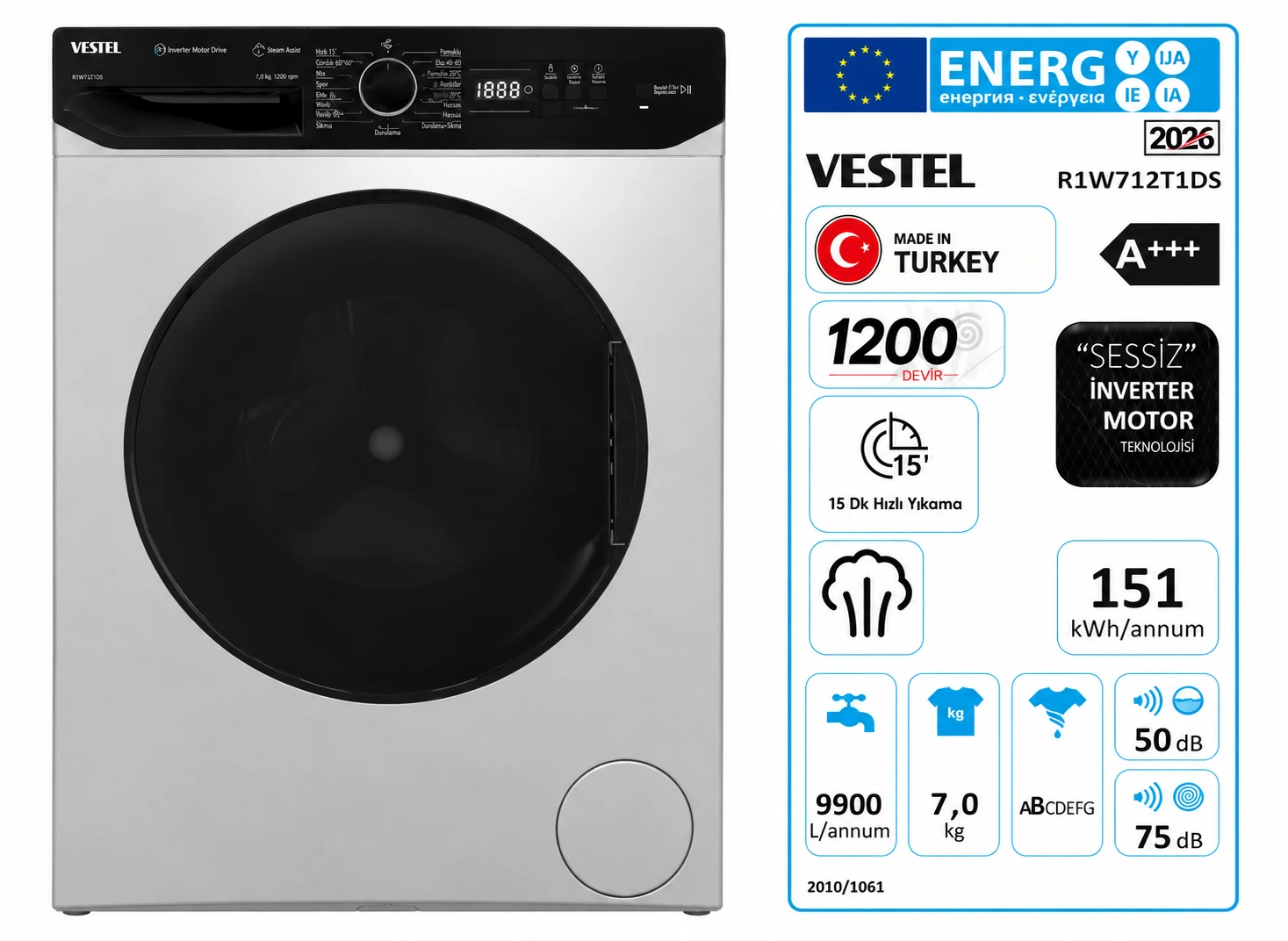 Paltaryuyan Vestel 7 kq R1W712T1DS